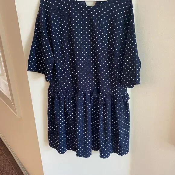 ASOS | Dresses | Asosbluepolkadotshortsleeveminidressinsize6 | Poshmark